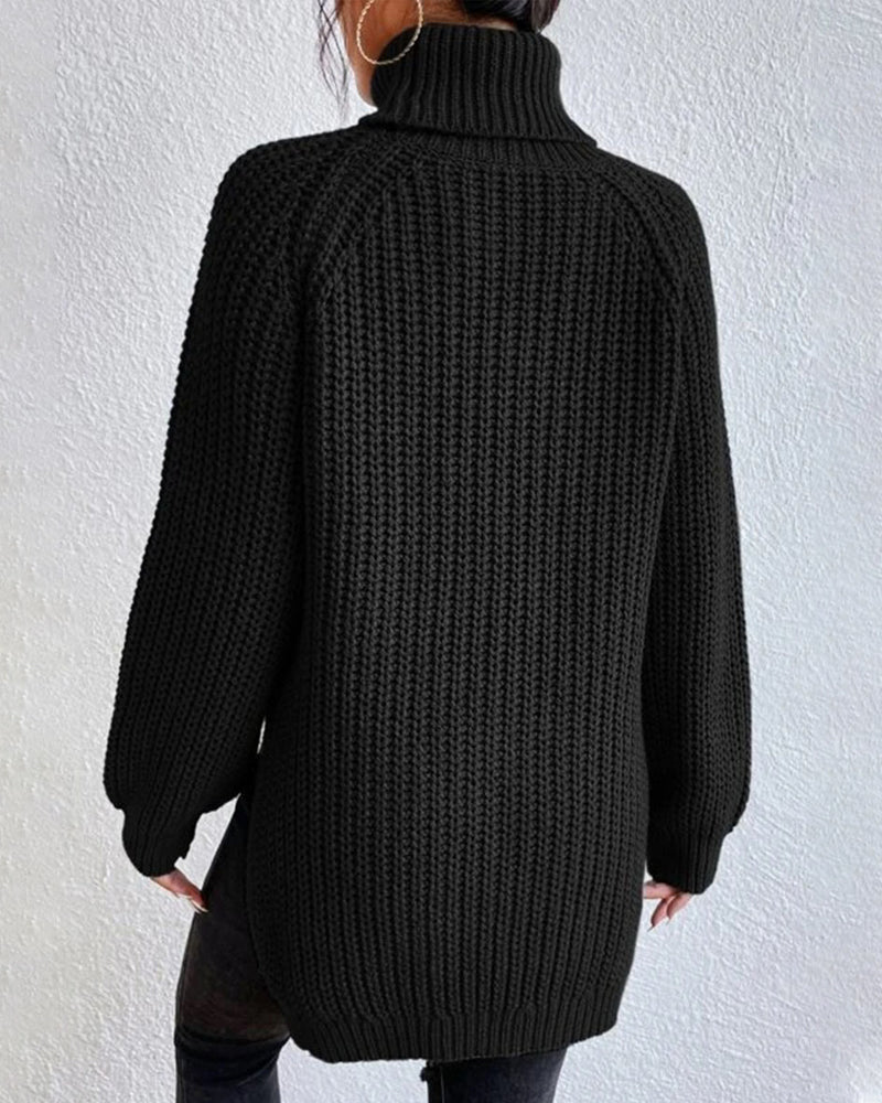 Women’s Knit Turtleneck Jumper with Relaxed Fit