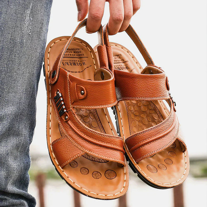 Men’s Sandals with Open Toe and Strap Detail
