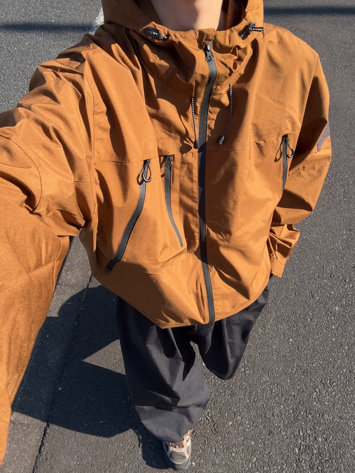 Men’s Windbreaker Jacket with Hood and Zip Pockets