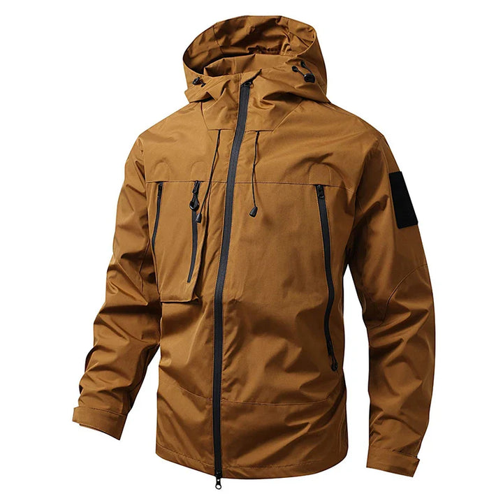 Men’s Windbreaker Jacket with Hood and Zip Pockets