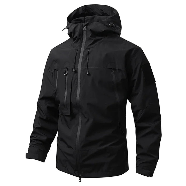 Men’s Windbreaker Jacket with Hood and Zip Pockets