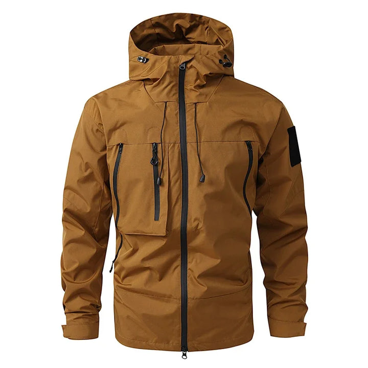 Men’s Windbreaker Jacket with Hood and Zip Pockets