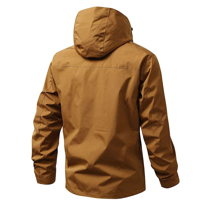Men’s Windbreaker Jacket with Hood and Zip Pockets
