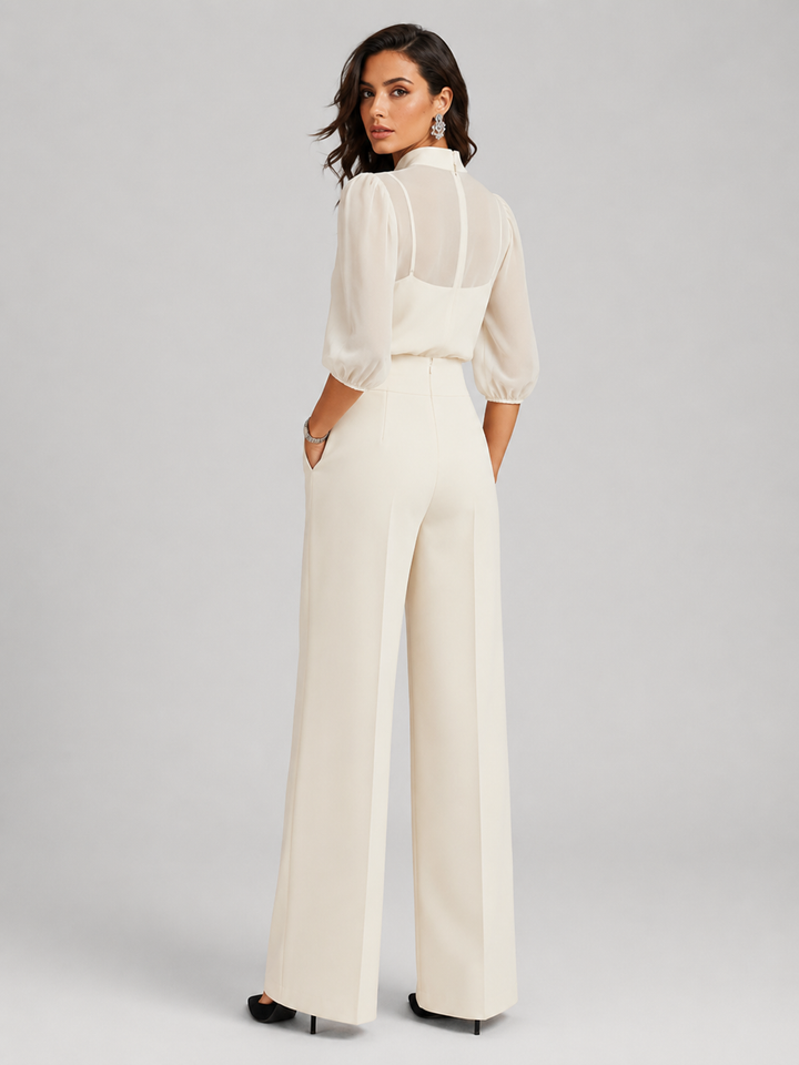 Back view showing keyhole opening and camisole straps