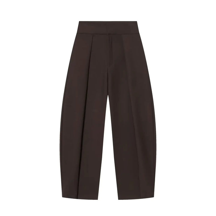 Women’s Balloon Pants with Pleated Front and High Waist