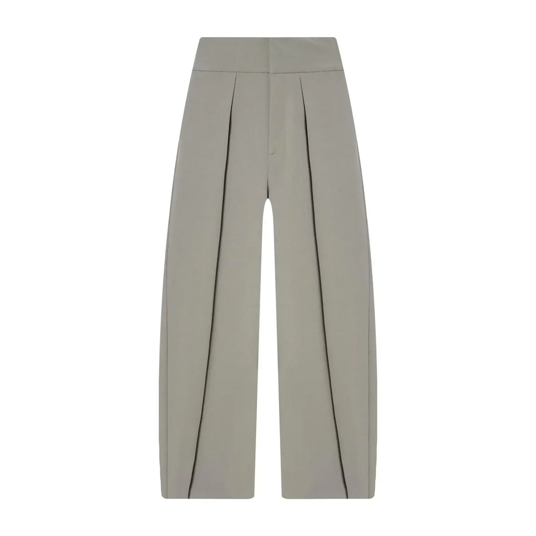 Women’s Balloon Pants with Pleated Front and High Waist