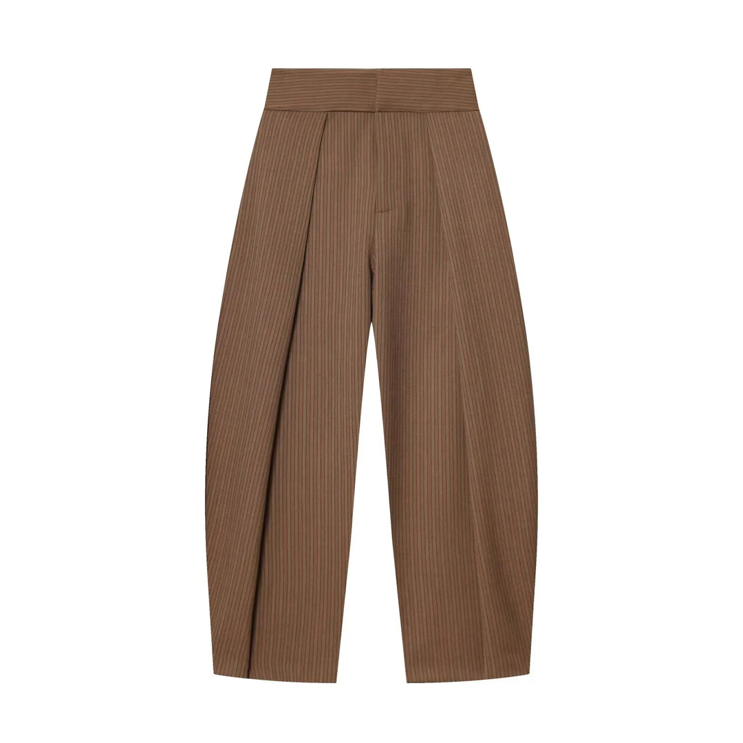 Women’s Balloon Pants with Pleated Front and High Waist