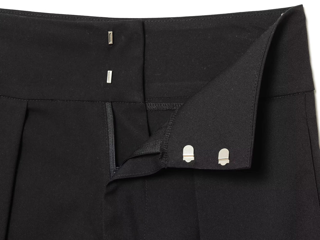 Women’s Balloon Pants with Pleated Front and High Waist