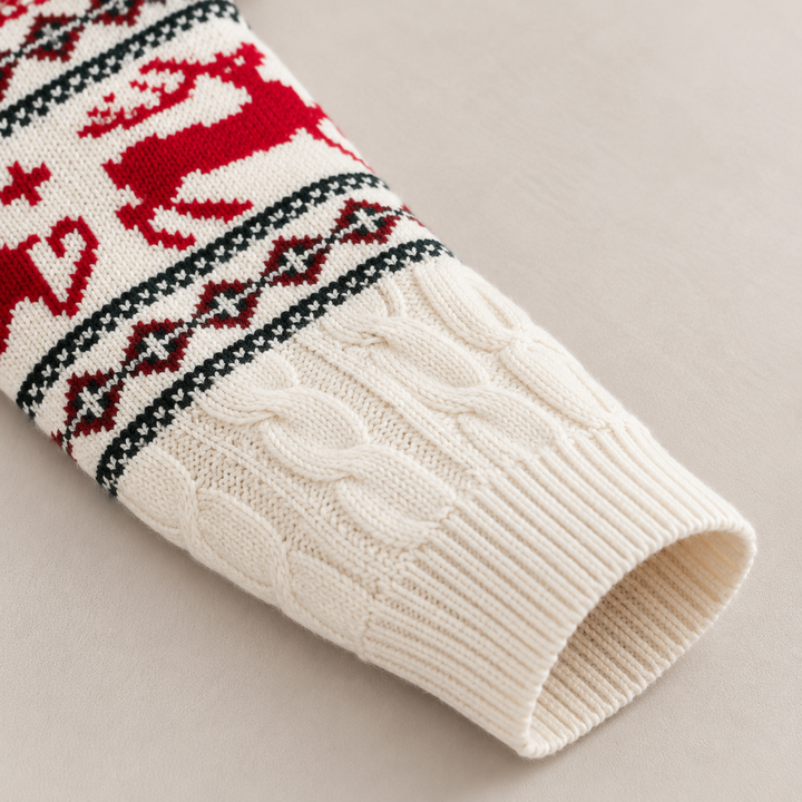 Detail view of the long sleeve and banded cuff