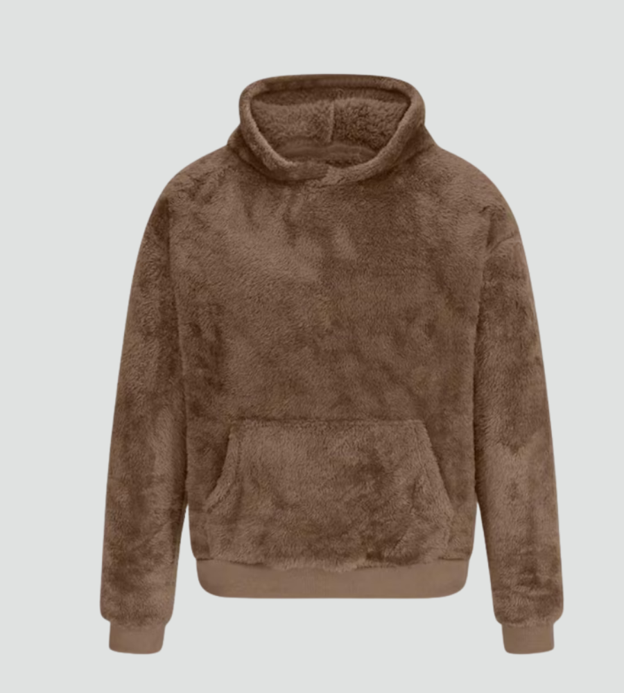 Women’s Fleece Hoodie with Kangaroo Pocket and Long Sleeves