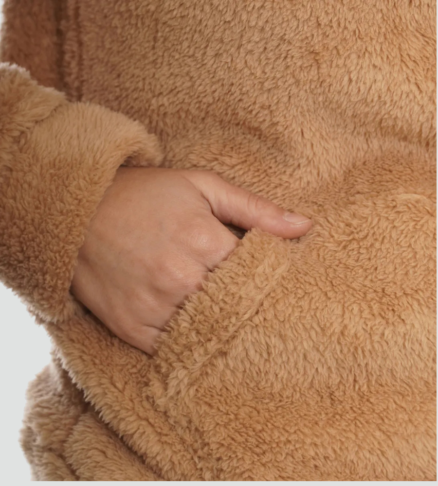 Women’s Fleece Hoodie with Kangaroo Pocket and Long Sleeves