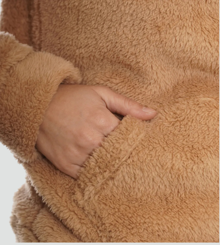 Women’s Fleece Hoodie with Kangaroo Pocket and Long Sleeves