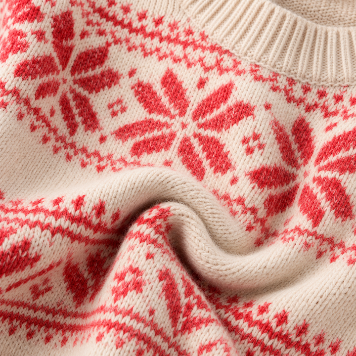 Close-up detail of the jumper surface
