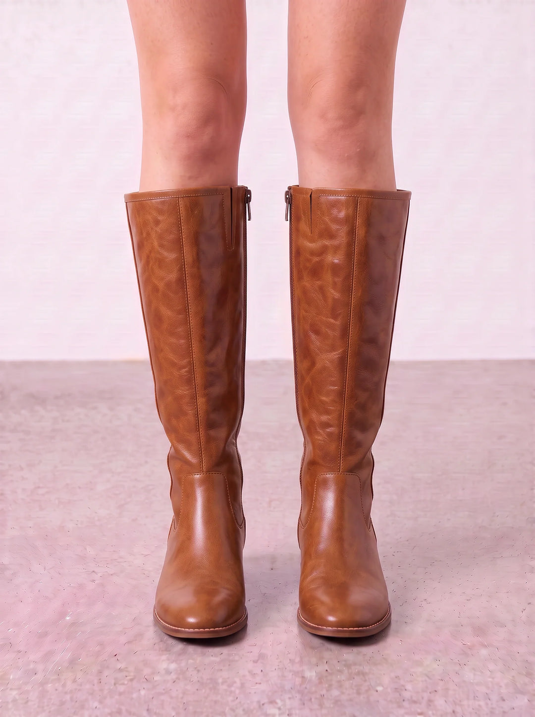 Front view of upper and side zip
