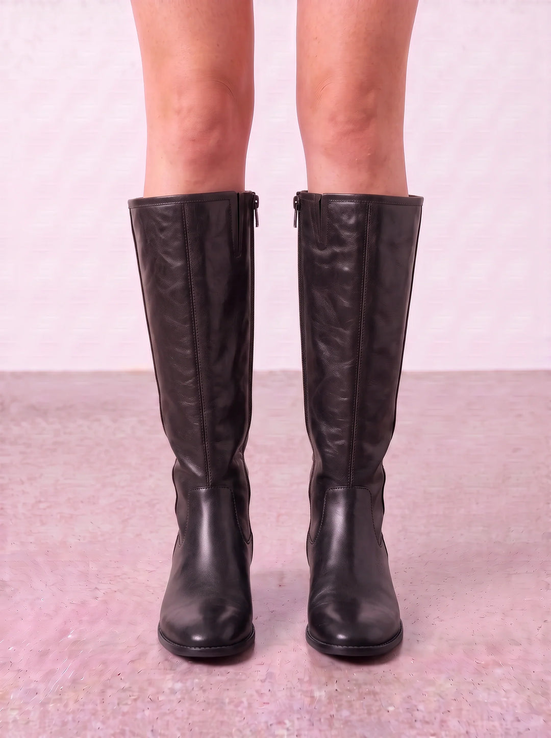 Front view of upper and side zip