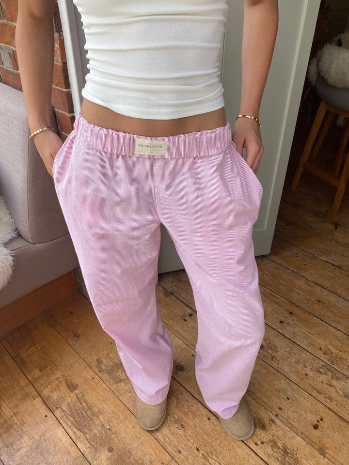 Women’s Lounge Pants with Elastic Waistband and Side Pockets