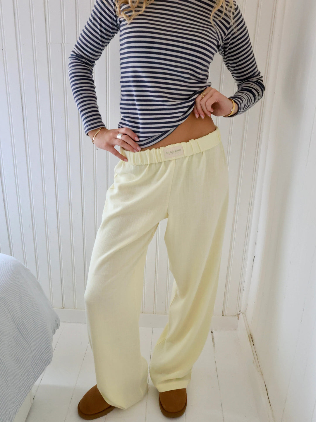 Women’s Lounge Pants with Elastic Waistband and Side Pockets