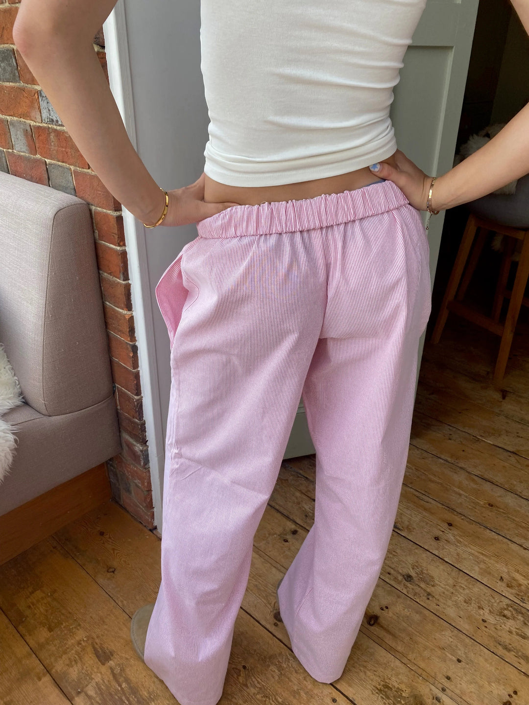 Women’s Lounge Pants with Elastic Waistband and Side Pockets