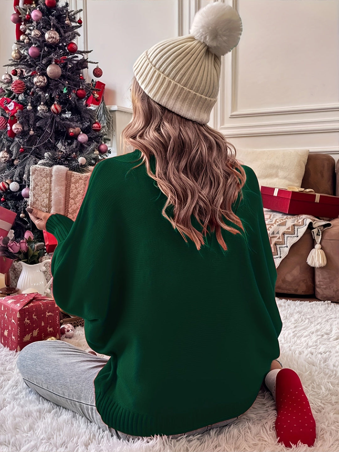 Back view showing back bodice and batwing sleeves