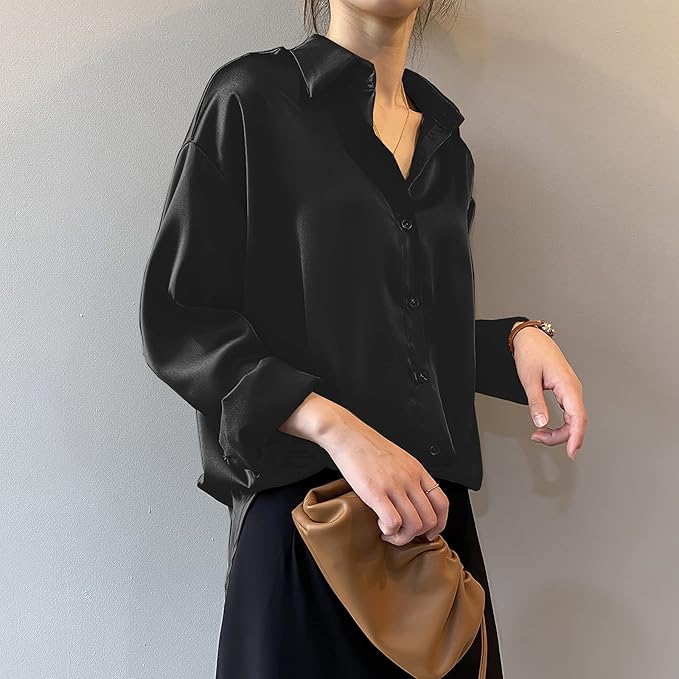 Women’s Shirt with Collared Neck and Button Front