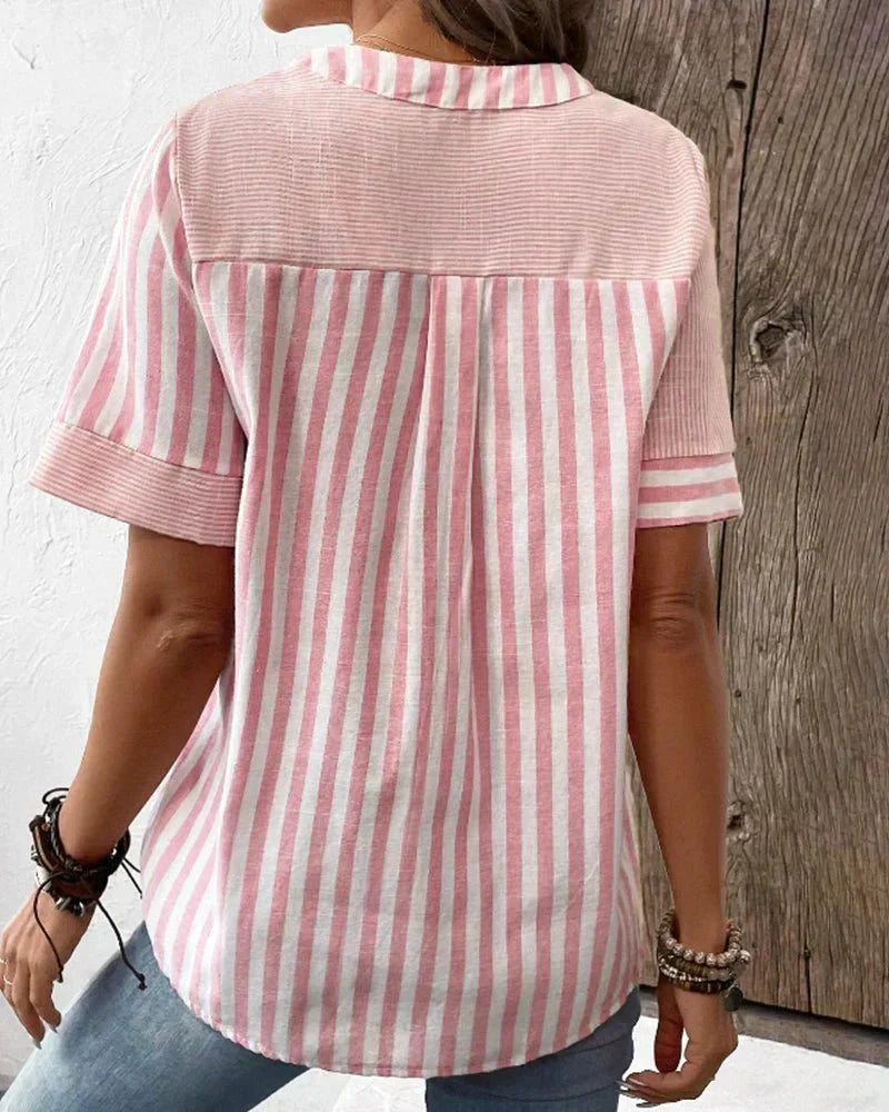 Back view showing back panels and curved shirttail hem