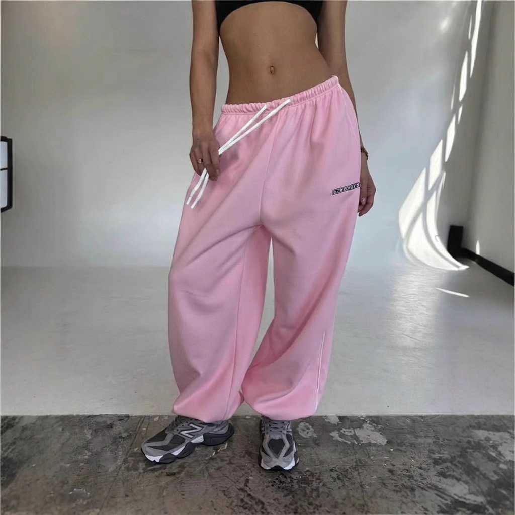 Women’s Sweatpants with Drawstring Waist and Side Stripe