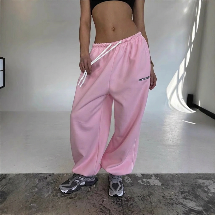 Women’s Sweatpants with Drawstring Waist and Side Stripe