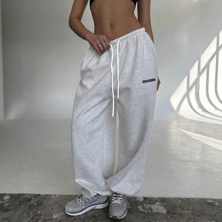 Women’s Sweatpants with Drawstring Waist and Side Stripe