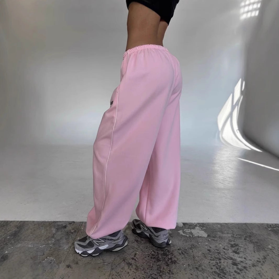 Women’s Sweatpants with Drawstring Waist and Side Stripe