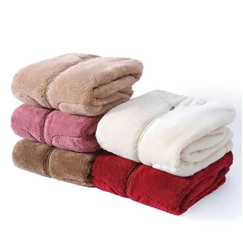 Women’s Zip-Front Fleece Hoodie with Front Patch Pockets and Long Sleeves